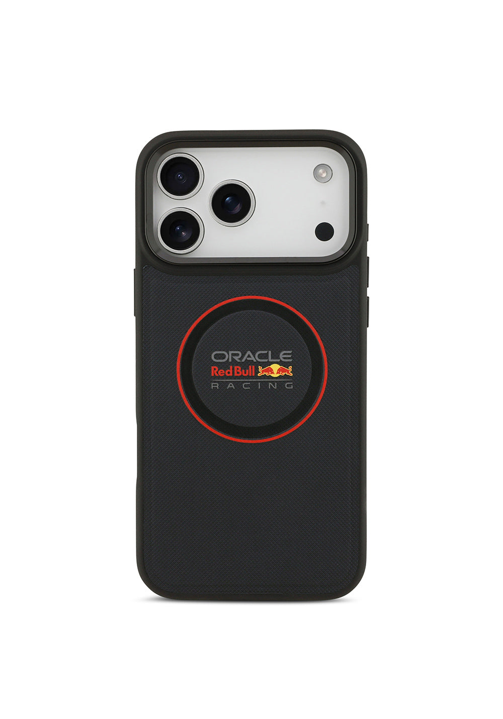 Apple iPhone 17 Pro Max Kılıf Redbull Orijinal Lisanslı Manyetik Şarj Uyumlu Kırmızı Halka ve Logo Kabartmalı PU Deri Kapak