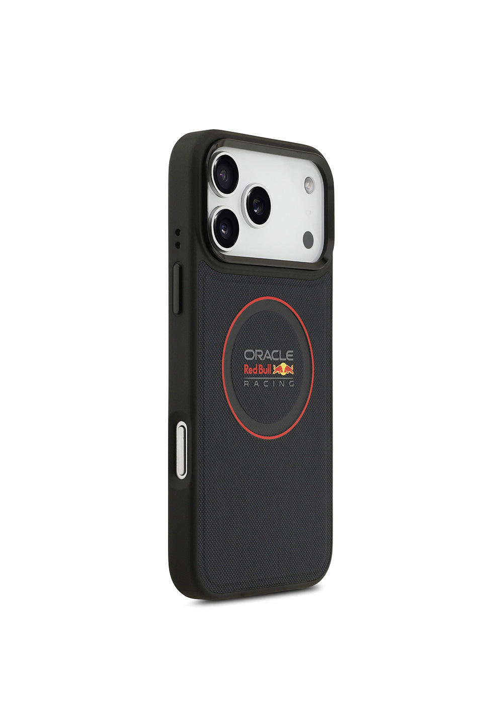 Apple iPhone 17 Pro Max Kılıf Redbull Orijinal Lisanslı Manyetik Şarj Uyumlu Kırmızı Halka ve Logo Kabartmalı PU Deri Kapak