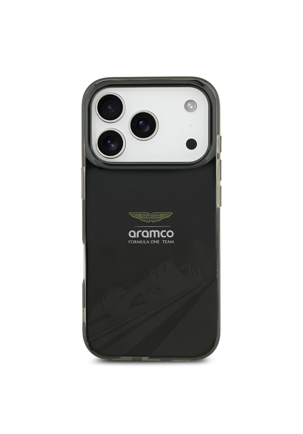 Apple iPhone 17 Pro Kılıf Aston Martin Orijinal Lisanslı Manyetik Şarj Uyumlu IML Baskı Logolu Formula Tasarımlı Kapak