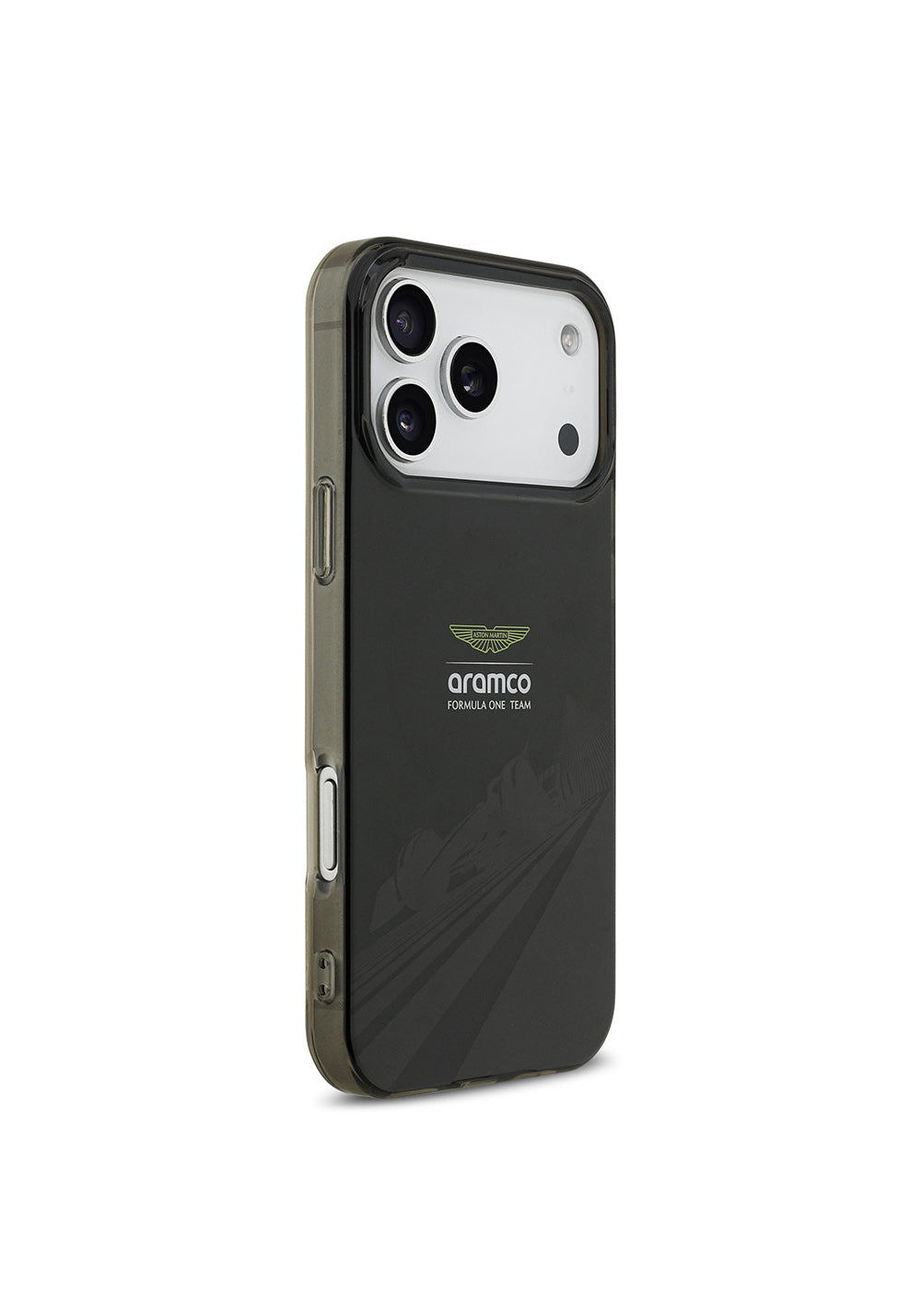 Apple iPhone 17 Pro Max Kılıf Aston Martin Orijinal Lisanslı Manyetik Şarj Uyumlu IML Baskı Logolu Formula Tasarımlı Kapak