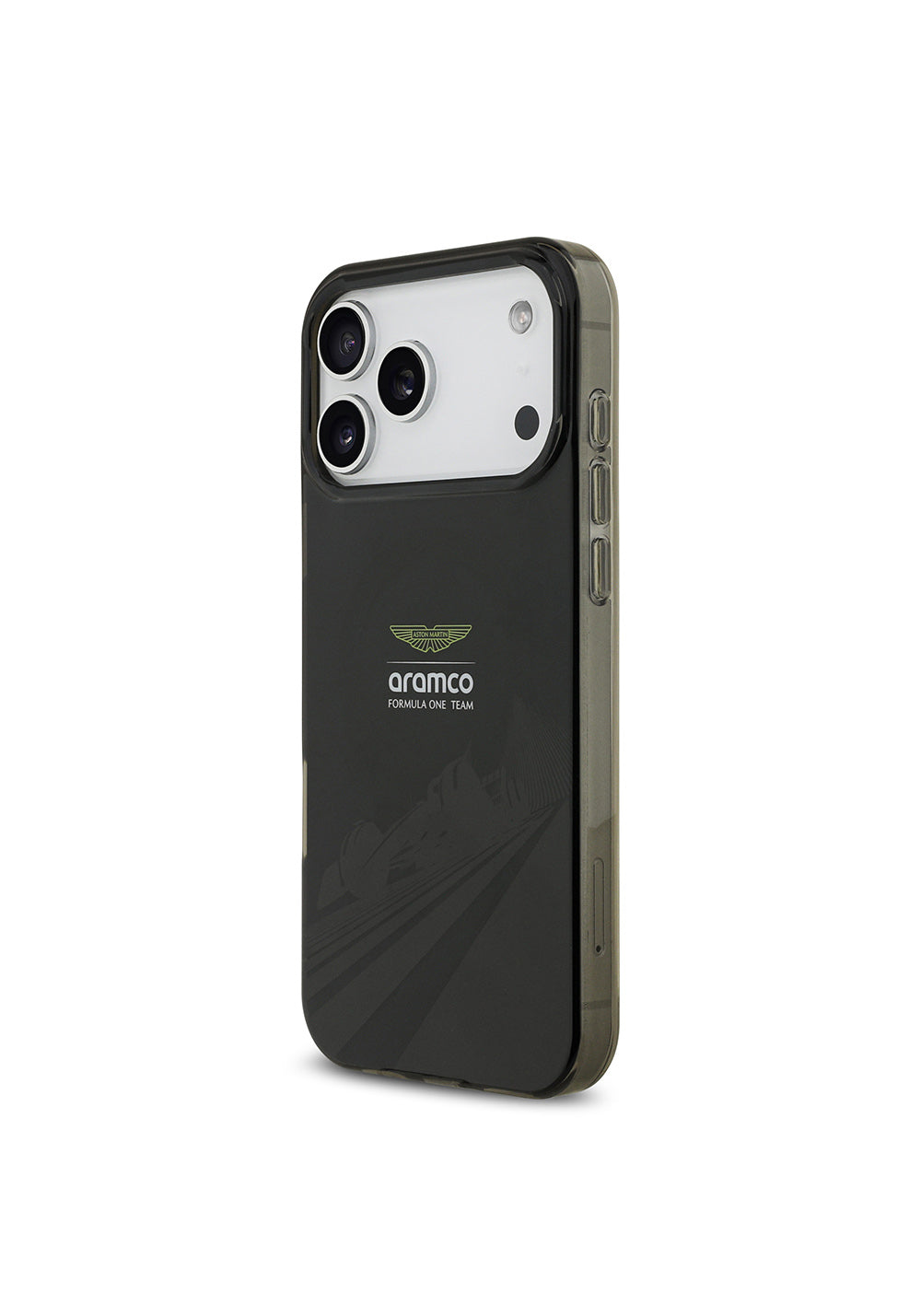 Apple iPhone 17 Pro Max Kılıf Aston Martin Orijinal Lisanslı Manyetik Şarj Uyumlu IML Baskı Logolu Formula Tasarımlı Kapak