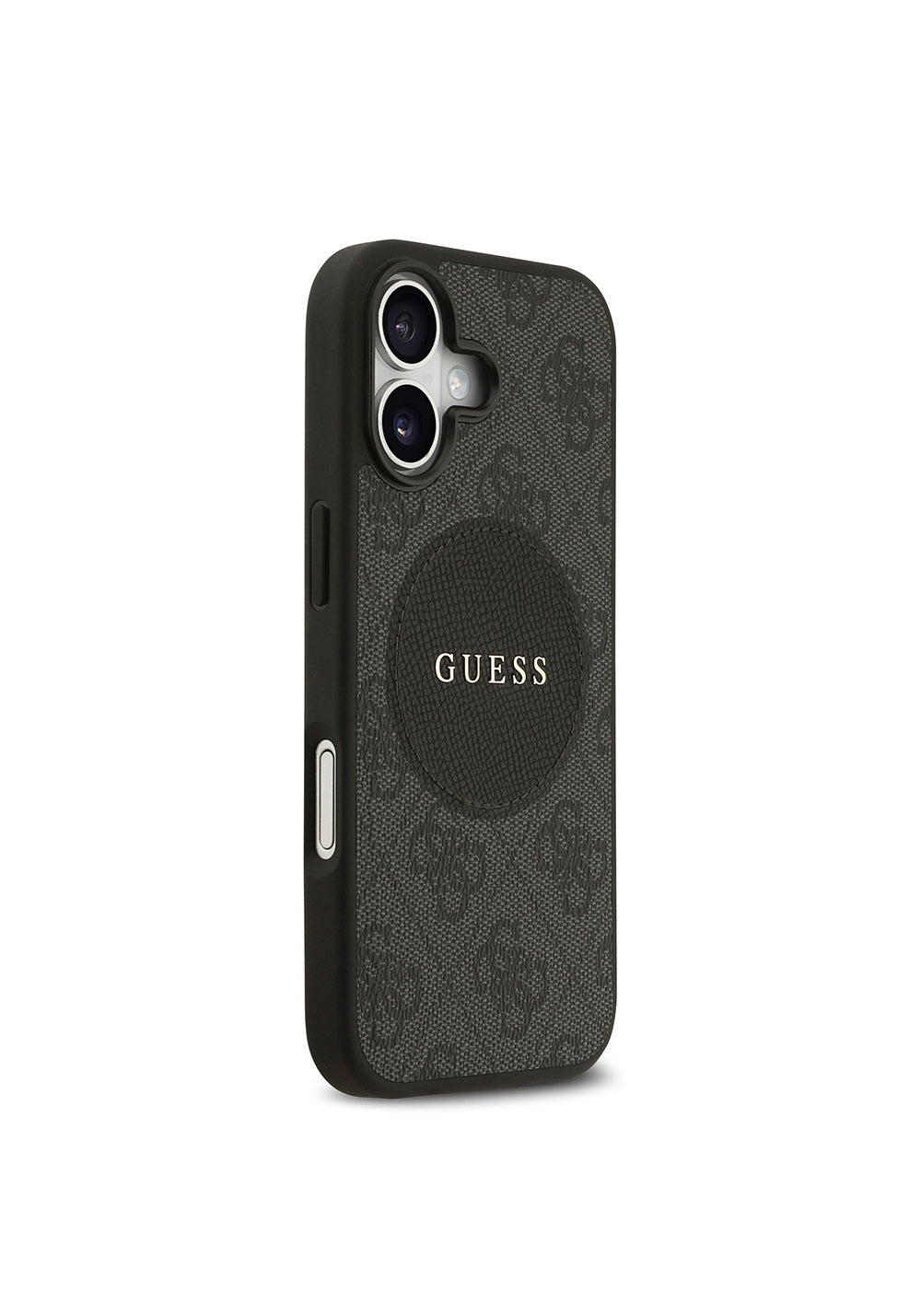 Apple iPhone 17 Kılıf Guess Orijinal Lisanslı Manyetik Şarj Uyumlu Yazı Logolu Circle Classic Kapak