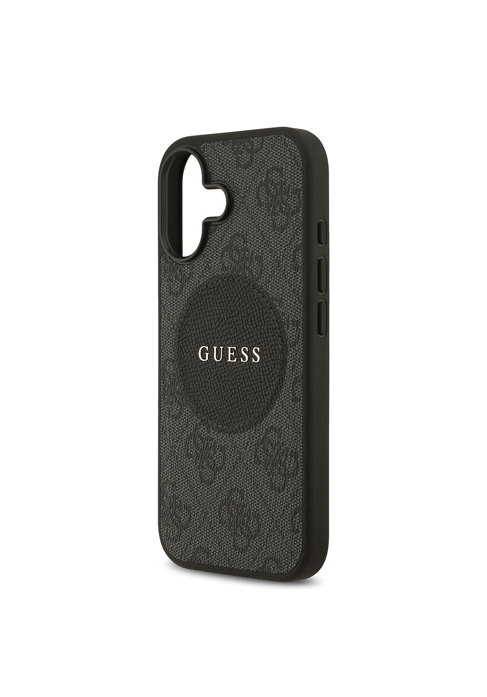 Apple iPhone 17 Kılıf Guess Orijinal Lisanslı Manyetik Şarj Uyumlu Yazı Logolu Circle Classic Kapak