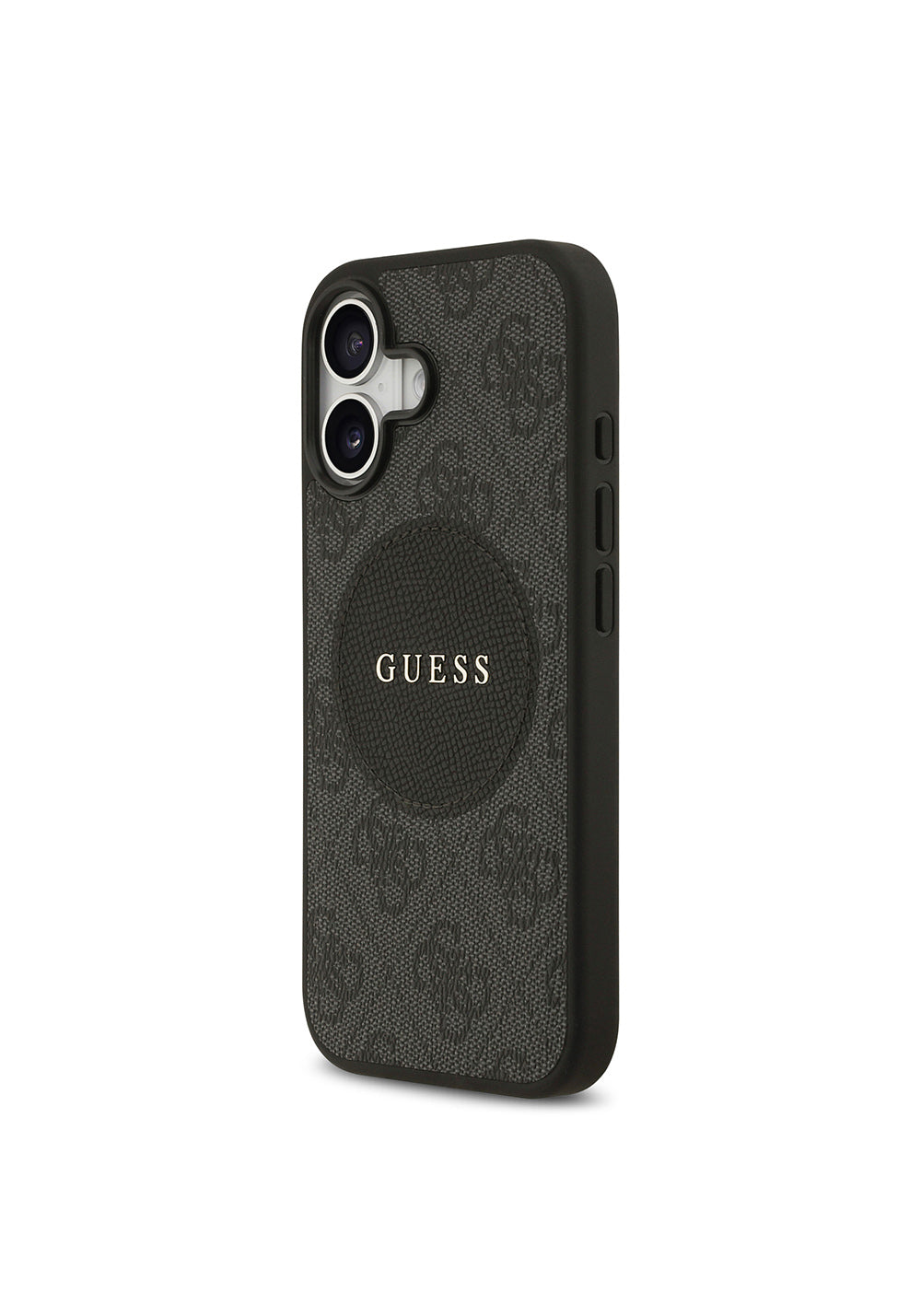 Apple iPhone 17 Kılıf Guess Orijinal Lisanslı Manyetik Şarj Uyumlu Yazı Logolu Circle Classic Kapak