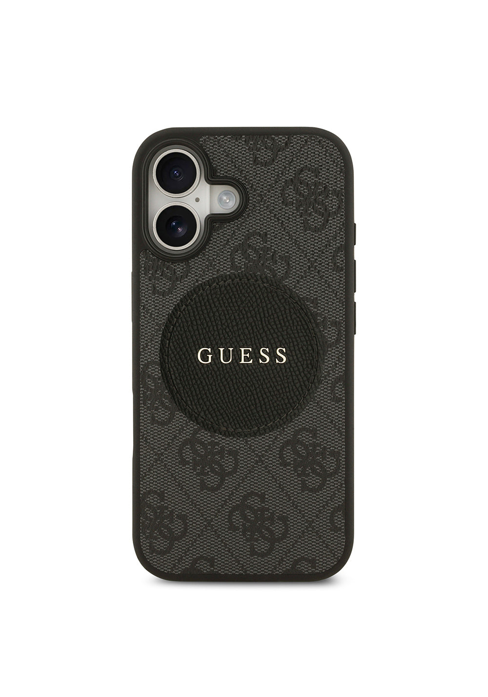 Apple iPhone 17 Kılıf Guess Orijinal Lisanslı Manyetik Şarj Uyumlu Yazı Logolu Circle Classic Kapak