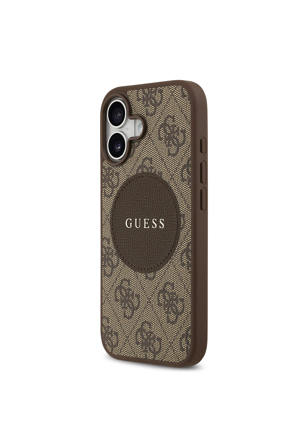 Apple iPhone 17 Kılıf Guess Orijinal Lisanslı Manyetik Şarj Uyumlu Yazı Logolu Circle Classic Kapak