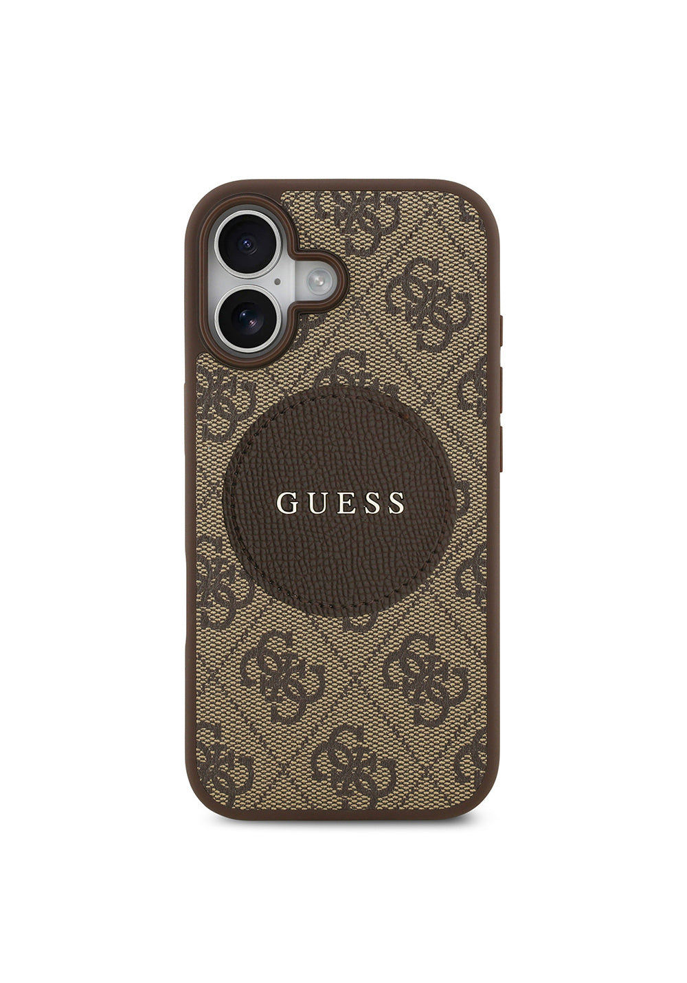 Apple iPhone 17 Kılıf Guess Orijinal Lisanslı Manyetik Şarj Uyumlu Yazı Logolu Circle Classic Kapak