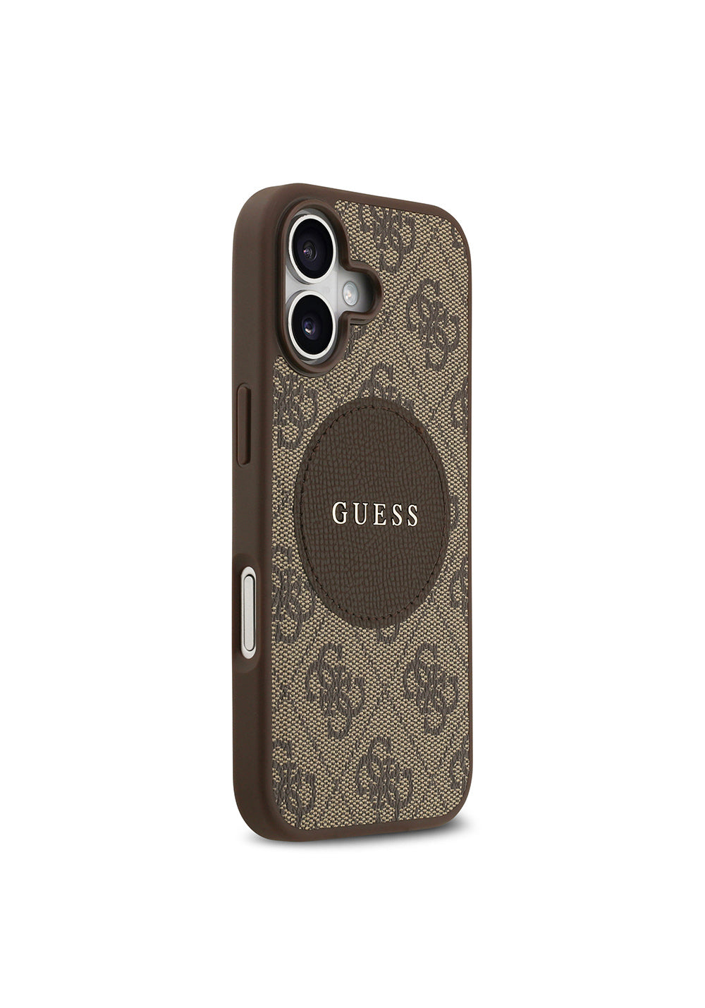 Apple iPhone 17 Kılıf Guess Orijinal Lisanslı Manyetik Şarj Uyumlu Yazı Logolu Circle Classic Kapak