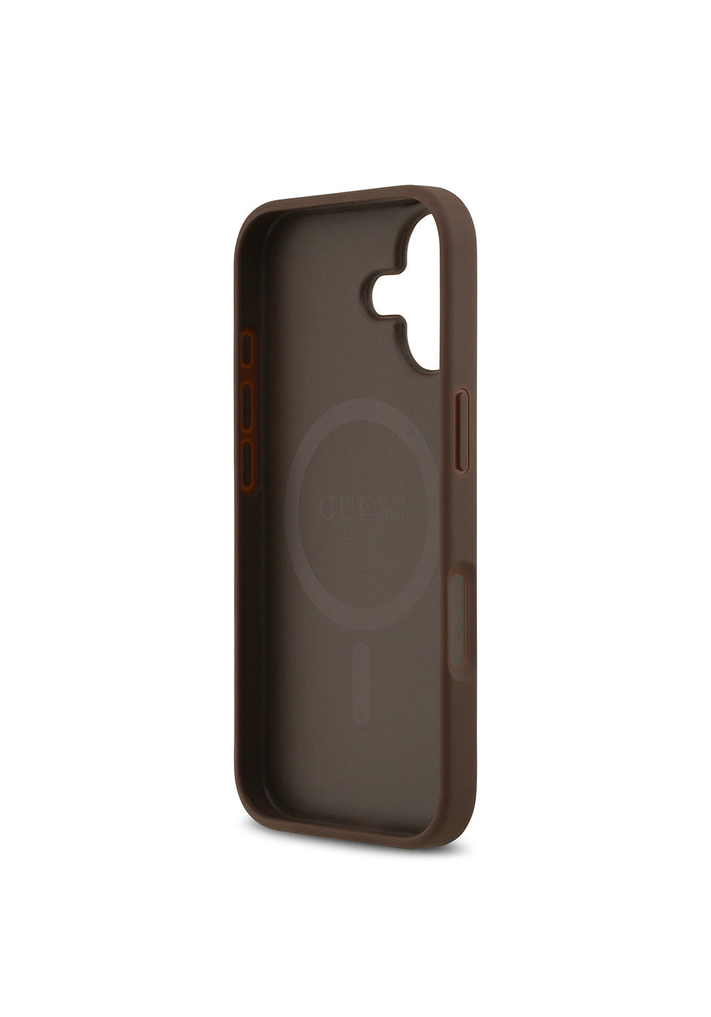 Apple iPhone 17 Kılıf Guess Orijinal Lisanslı Manyetik Şarj Uyumlu Yazı Logolu Circle Classic Kapak