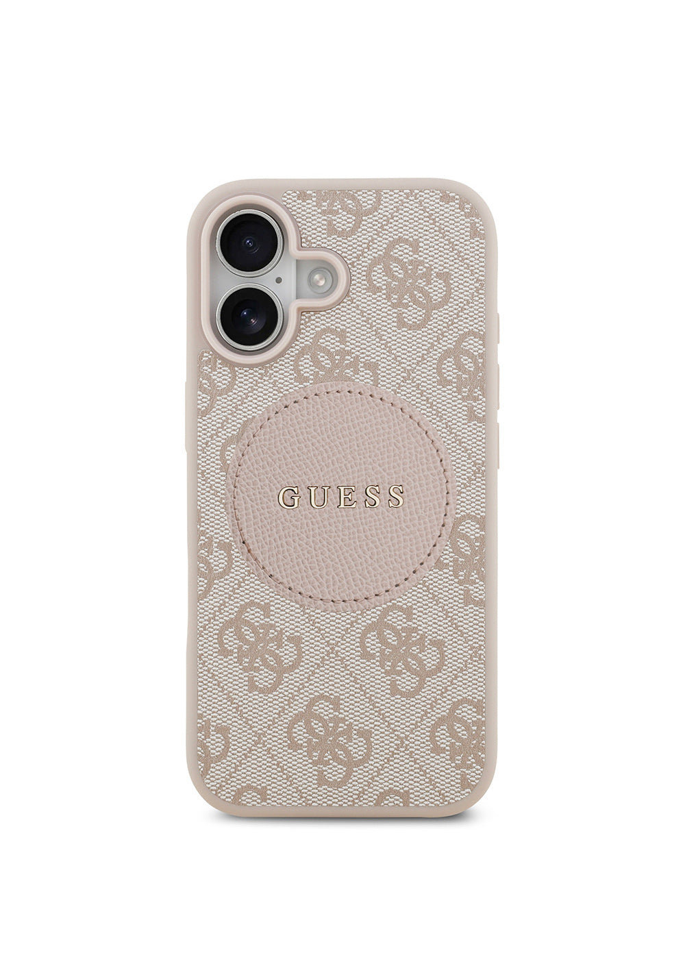 Apple iPhone 17 Kılıf Guess Orijinal Lisanslı Manyetik Şarj Uyumlu Yazı Logolu Circle Classic Kapak
