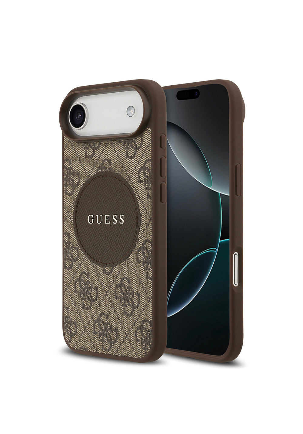 Apple iPhone 17 Air Kılıf Guess Orijinal Lisanslı Manyetik Şarj Uyumlu Yazı Logolu Circle Classic Kapak