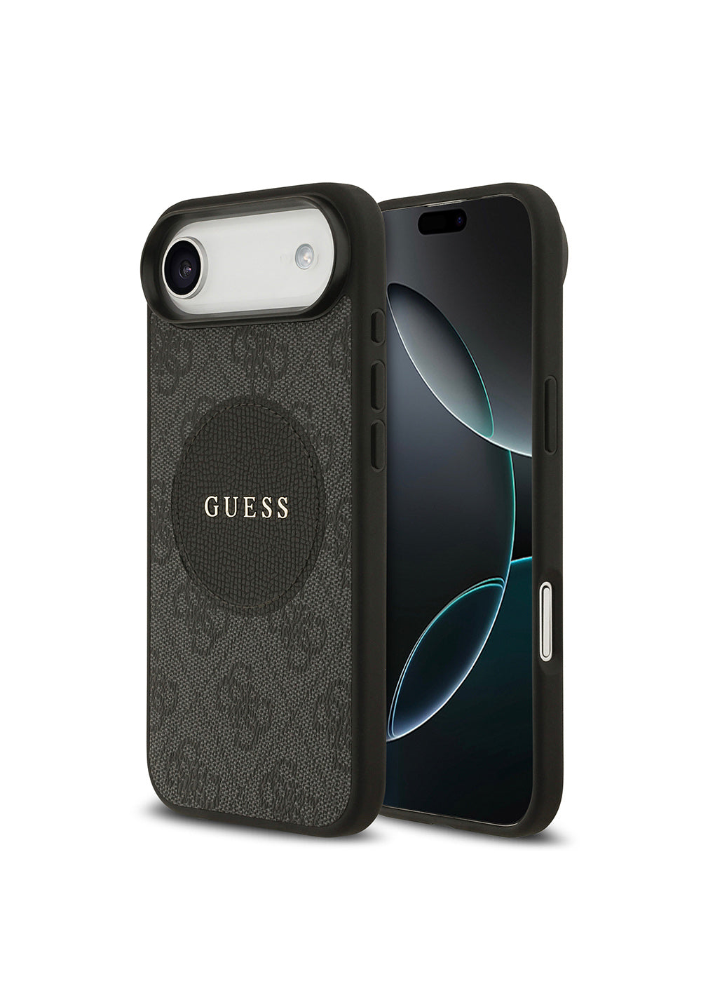 Apple iPhone 17 Air Kılıf Guess Orijinal Lisanslı Manyetik Şarj Uyumlu Yazı Logolu Circle Classic Kapak