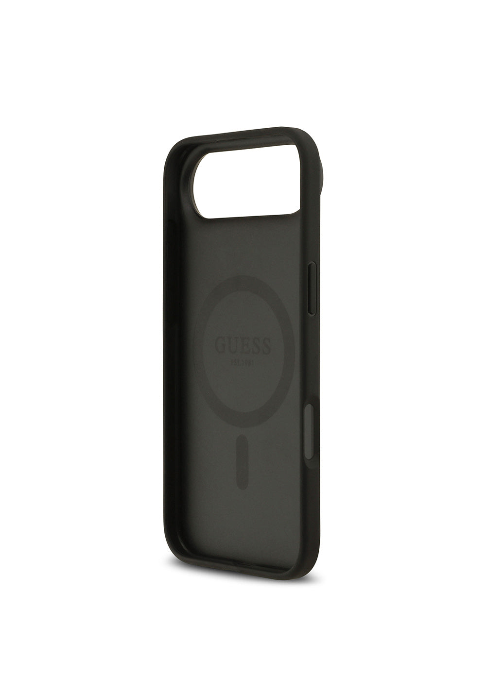 Apple iPhone 17 Air Kılıf Guess Orijinal Lisanslı Manyetik Şarj Uyumlu Yazı Logolu Circle Classic Kapak