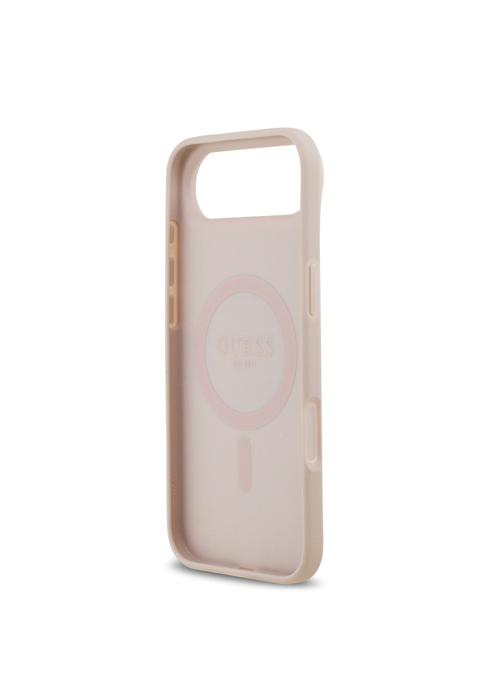 Apple iPhone 17 Air Kılıf Guess Orijinal Lisanslı Manyetik Şarj Uyumlu Yazı Logolu Circle Classic Kapak