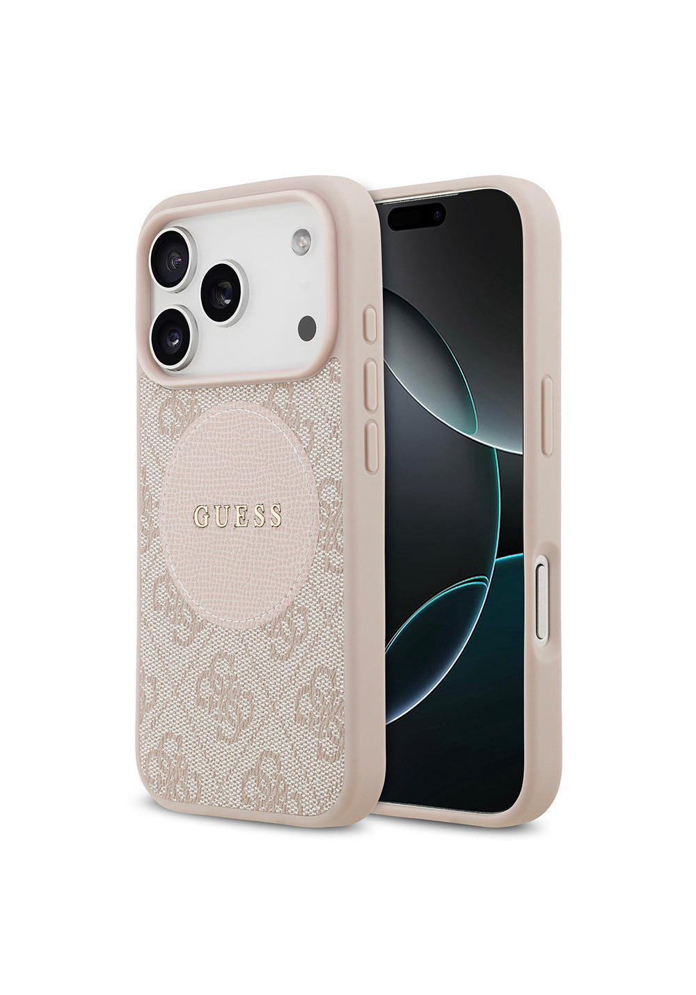 Apple iPhone 17 Pro Kılıf Guess Orijinal Lisanslı Manyetik Şarj Uyumlu Yazı Logolu Circle Classic Kapak