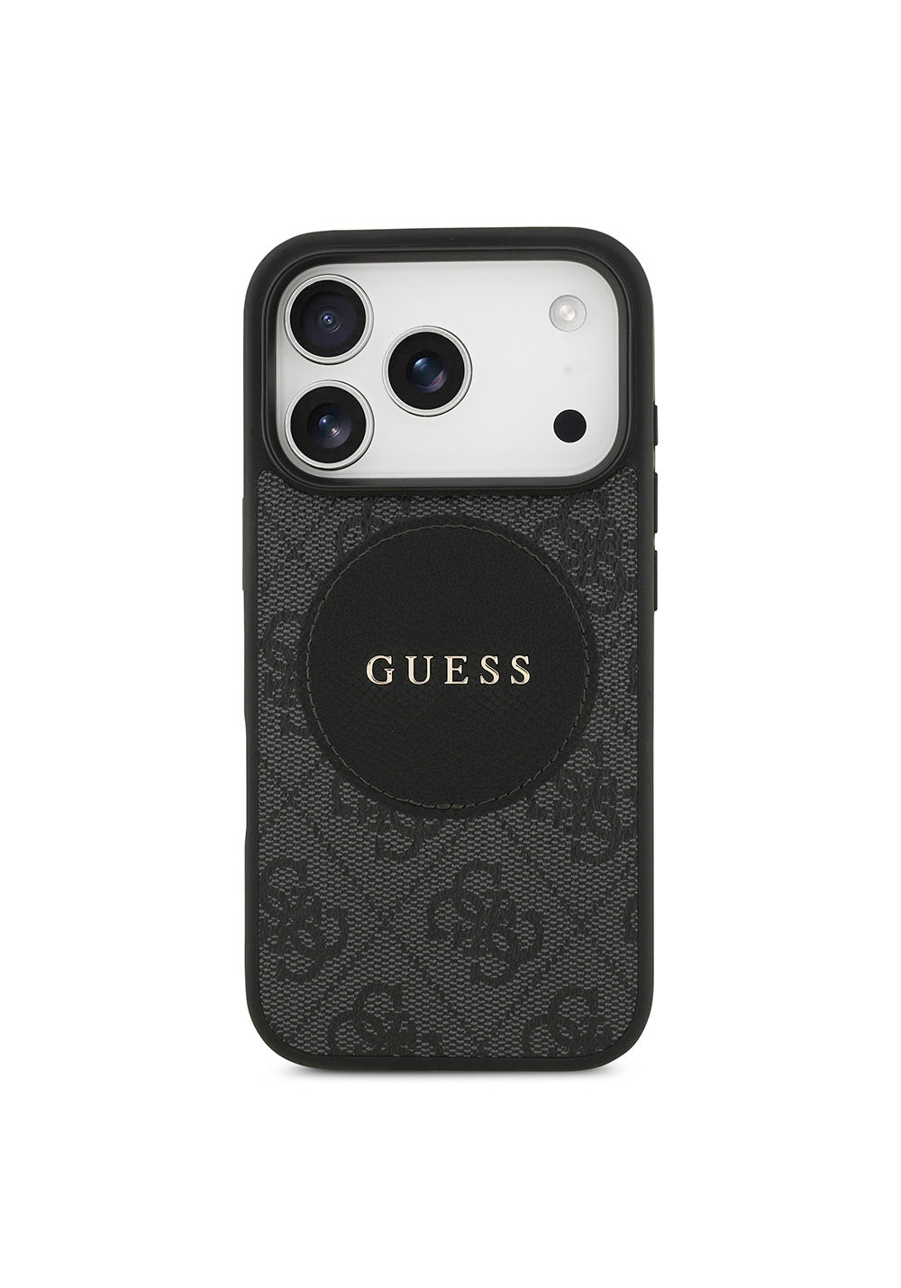 Apple iPhone 17 Pro Kılıf Guess Orijinal Lisanslı Manyetik Şarj Uyumlu Yazı Logolu Circle Classic Kapak