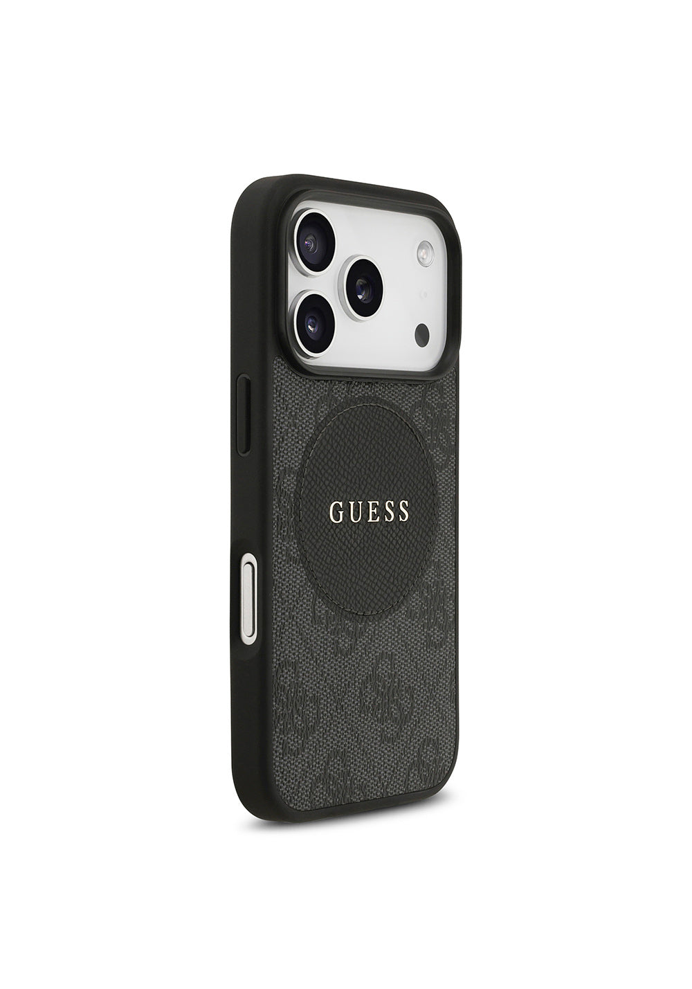 Apple iPhone 17 Pro Kılıf Guess Orijinal Lisanslı Manyetik Şarj Uyumlu Yazı Logolu Circle Classic Kapak