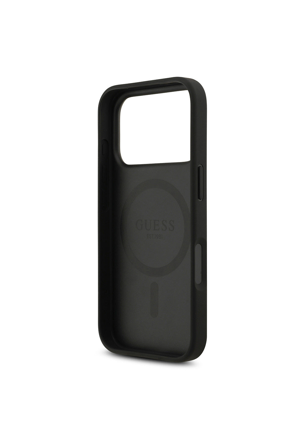 Apple iPhone 17 Pro Kılıf Guess Orijinal Lisanslı Manyetik Şarj Uyumlu Yazı Logolu Circle Classic Kapak