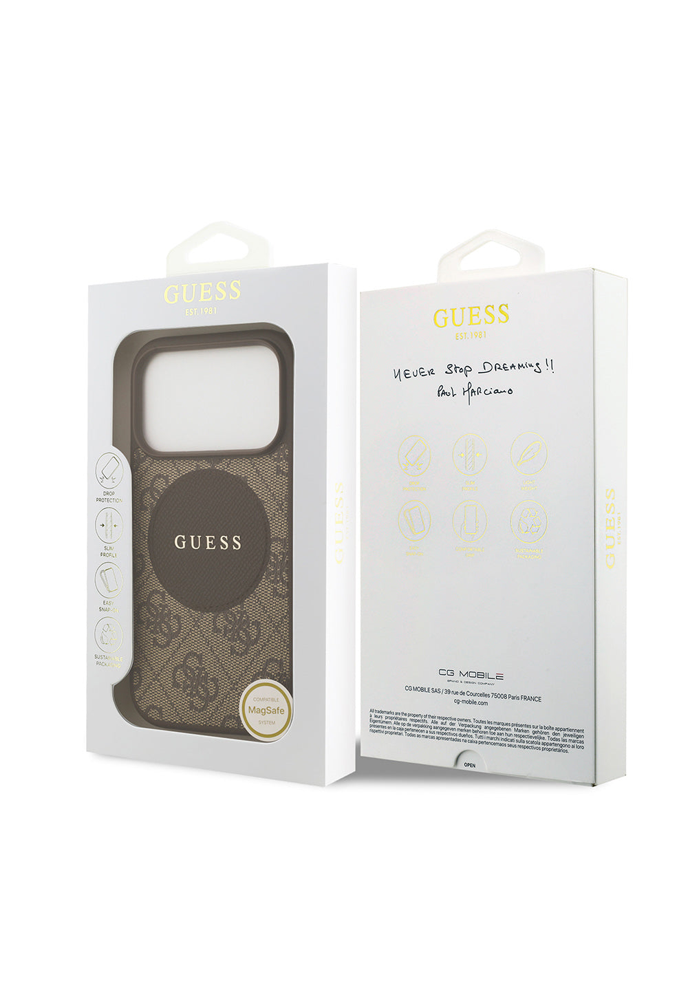 Apple iPhone 17 Pro Kılıf Guess Orijinal Lisanslı Manyetik Şarj Uyumlu Yazı Logolu Circle Classic Kapak