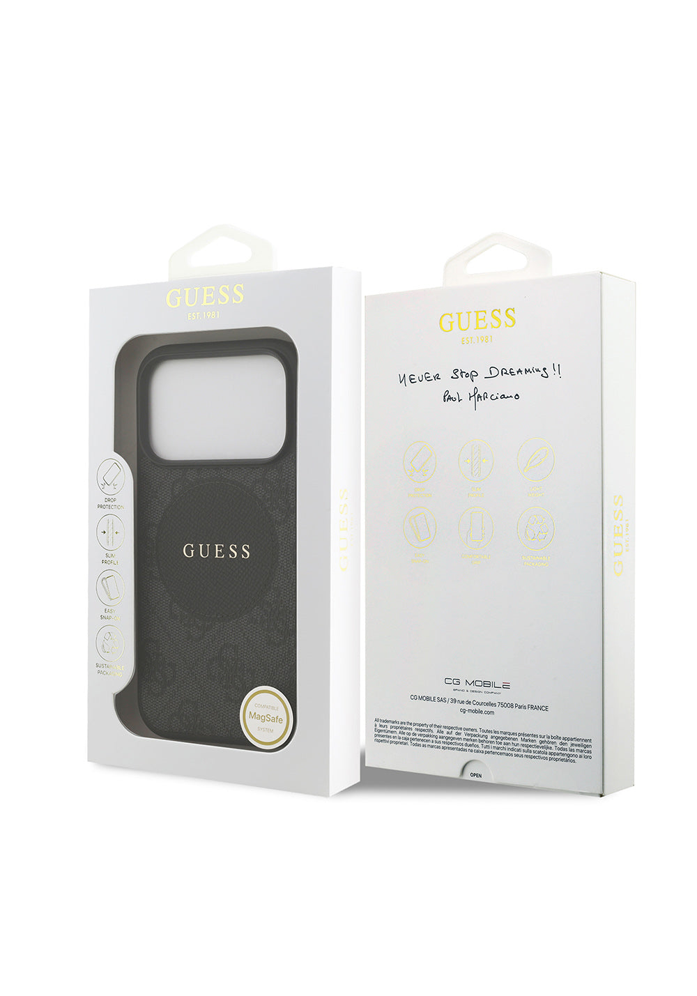 Apple iPhone 17 Pro Kılıf Guess Orijinal Lisanslı Manyetik Şarj Uyumlu Yazı Logolu Circle Classic Kapak