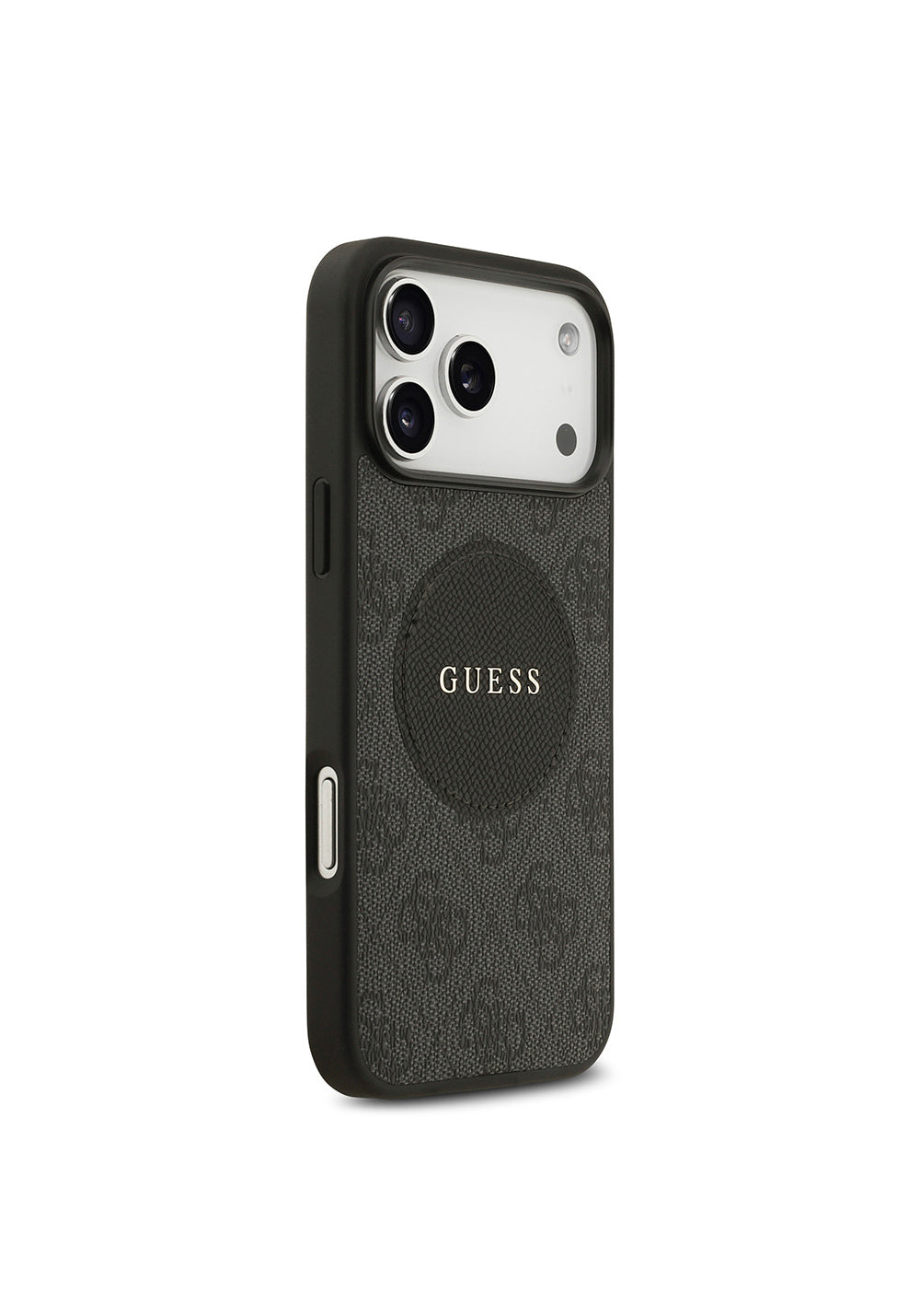 Apple iPhone 17 Pro Max Kılıf Guess Orijinal Lisanslı Manyetik Şarj Uyumlu Yazı Logolu Circle Classic Kapak