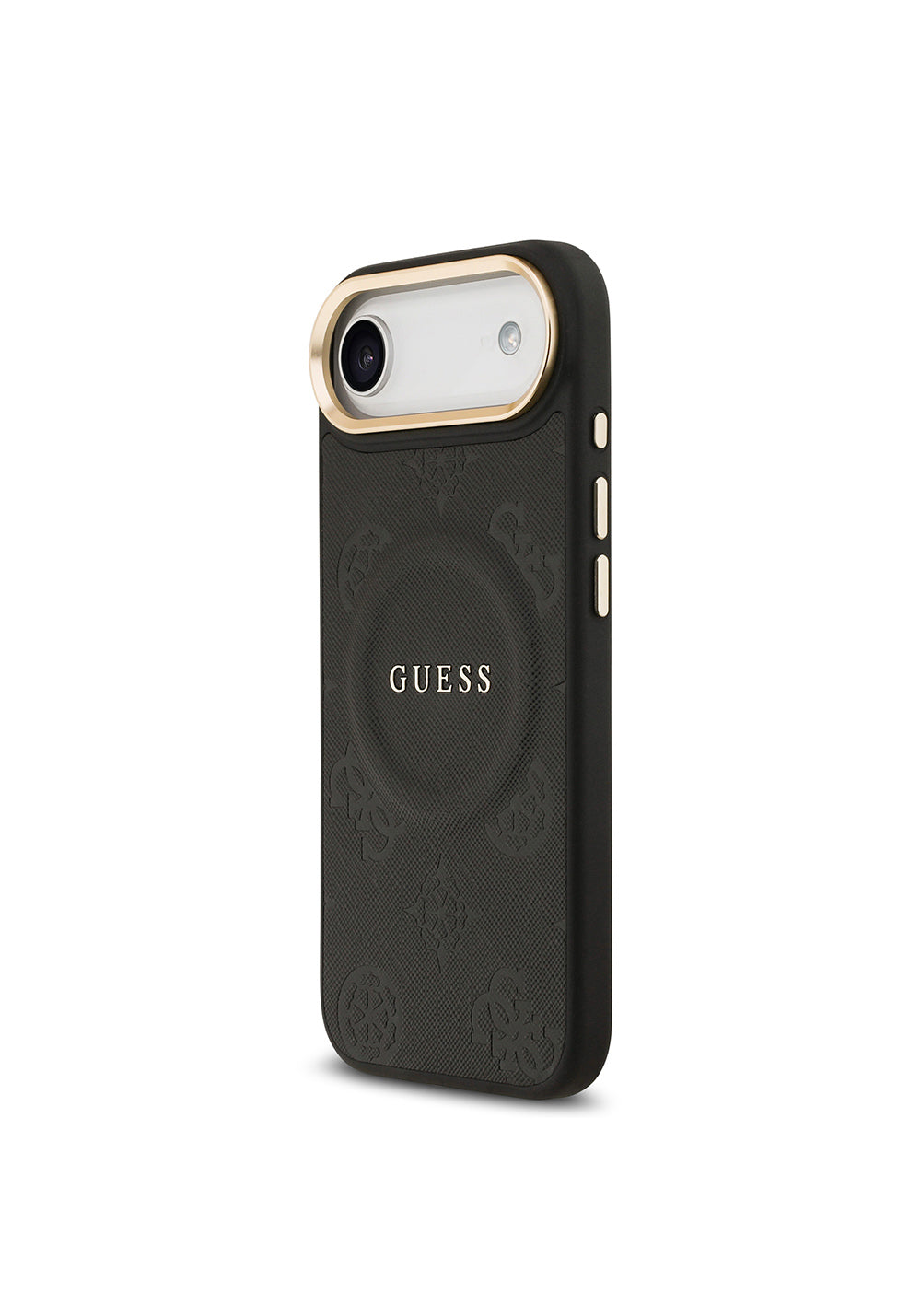 Apple iPhone 17 Air Kılıf Guess Orijinal Lisanslı Manyetik Şarj Uyumlu Sıcak Baskılı Yazı Logolu PU Deri Peony Kapak