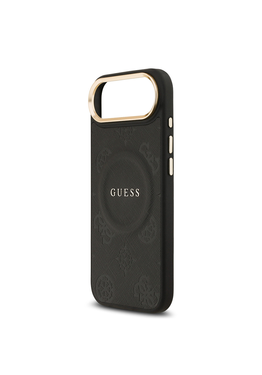 Apple iPhone 17 Air Kılıf Guess Orijinal Lisanslı Manyetik Şarj Uyumlu Sıcak Baskılı Yazı Logolu PU Deri Peony Kapak