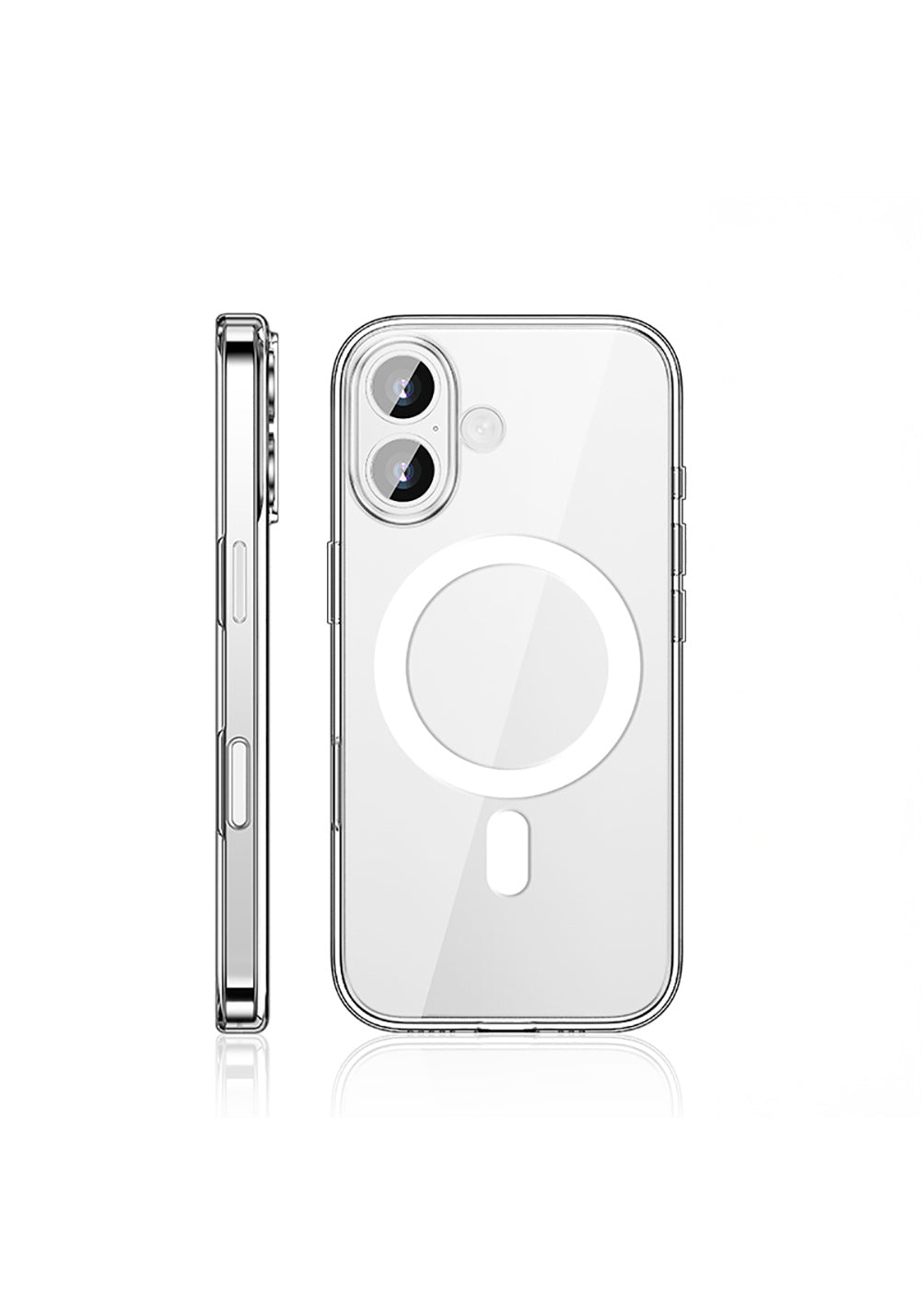 Apple iPhone 17 Kılıf Manyetik Şarj Uyumlu Transparan Sert PC Wlons Pita Kapak