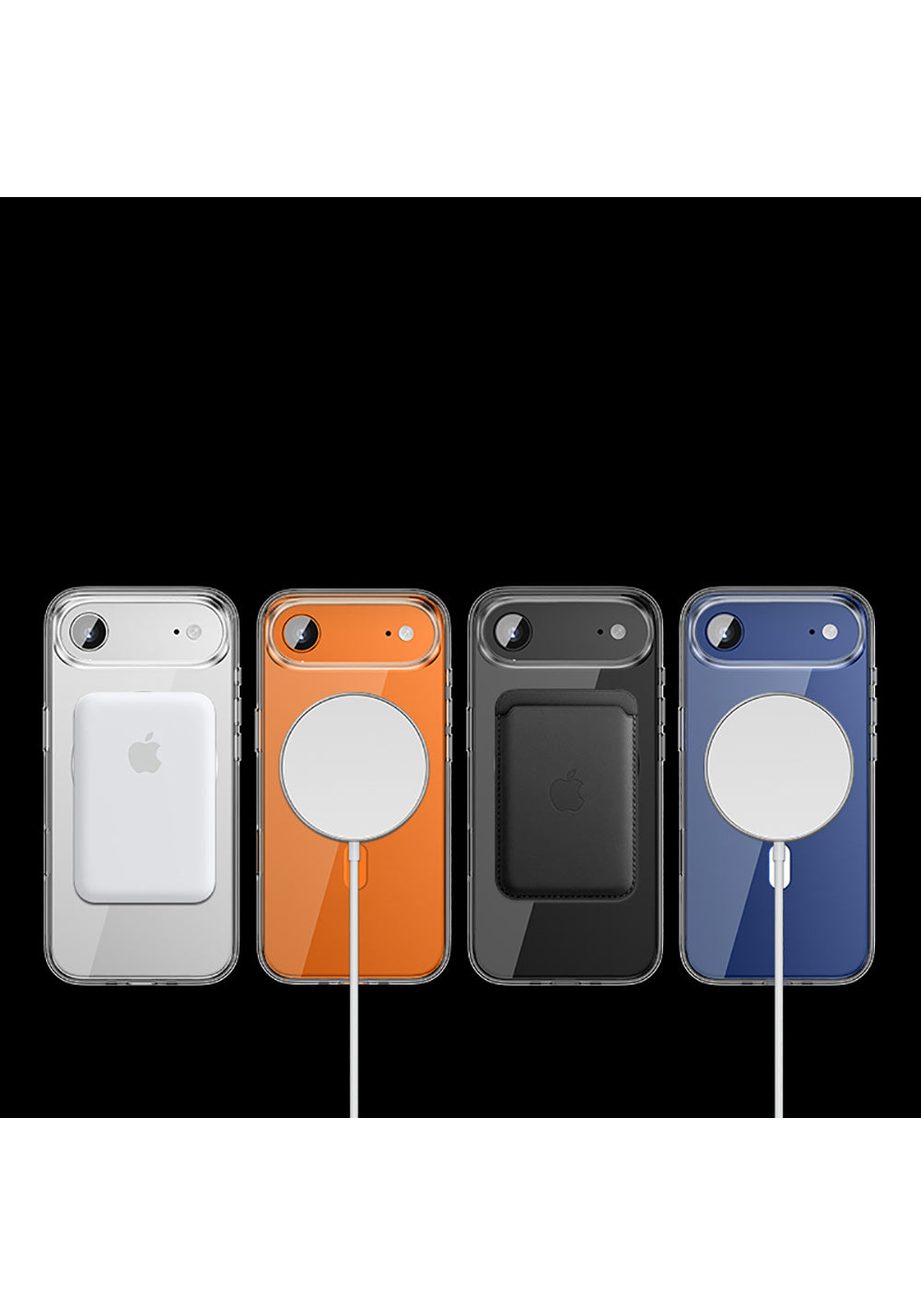Apple iPhone 17 Air Kılıf Manyetik Şarj Uyumlu Transparan Sert PC Wlons Pita Kapak