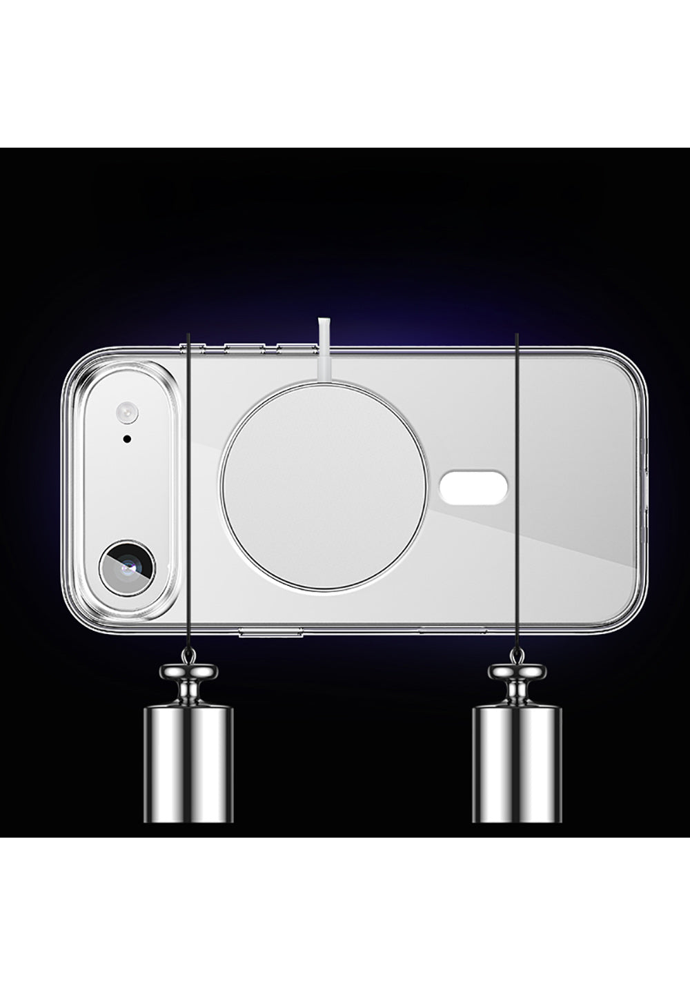 Apple iPhone 17 Air Kılıf Manyetik Şarj Uyumlu Transparan Sert PC Wlons Pita Kapak