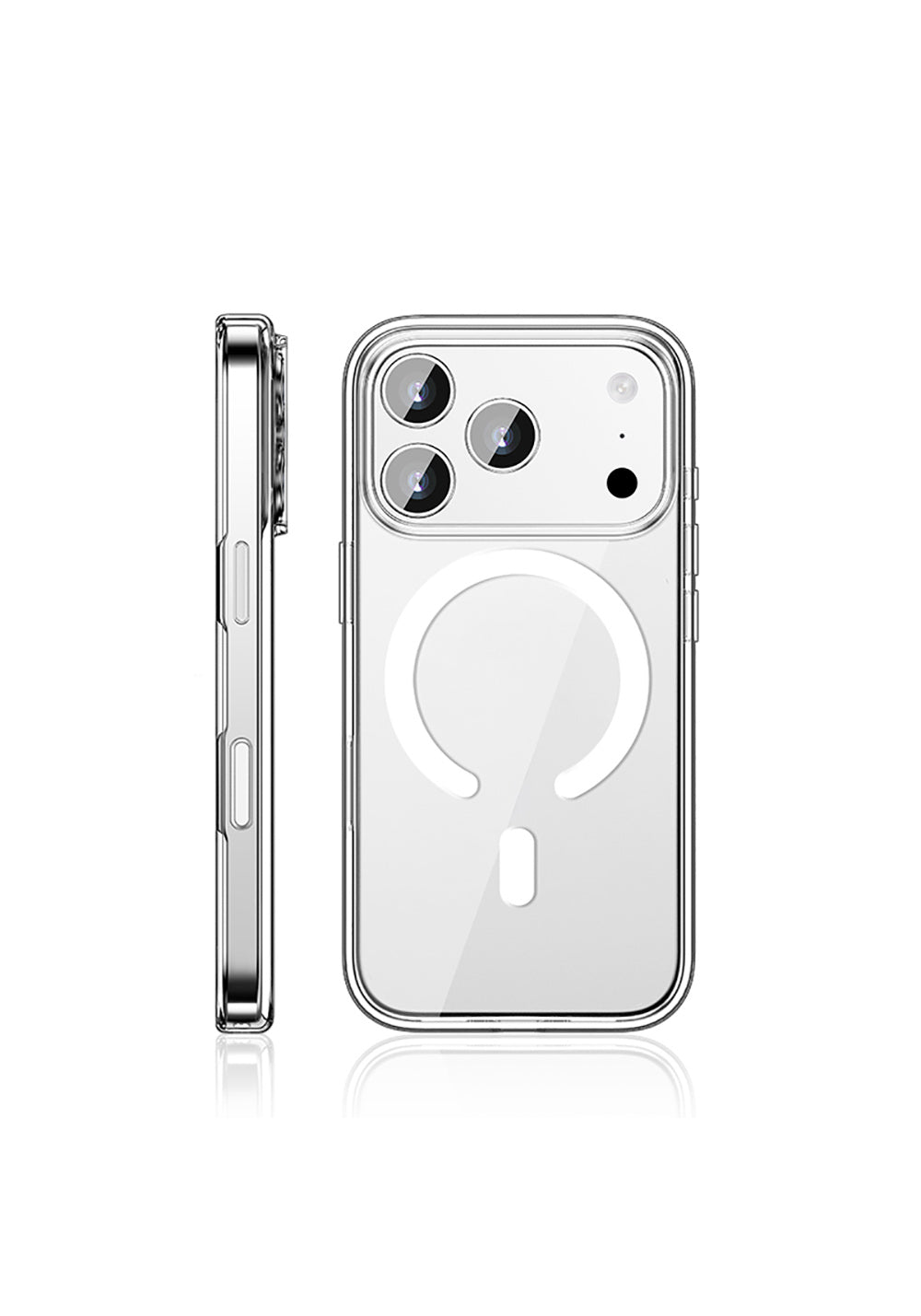 Apple iPhone 17 Pro Kılıf Manyetik Şarj Uyumlu Transparan Sert PC Wlons Pita Kapak