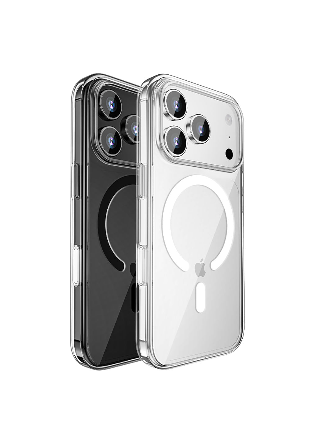 Apple iPhone 17 Pro Kılıf Manyetik Şarj Uyumlu Transparan Sert PC Wlons Pita Kapak