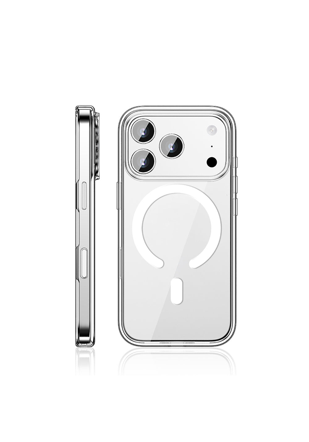 Apple iPhone 17 Pro Max Kılıf Manyetik Şarj Uyumlu Transparan Sert PC Wlons Pita Kapak