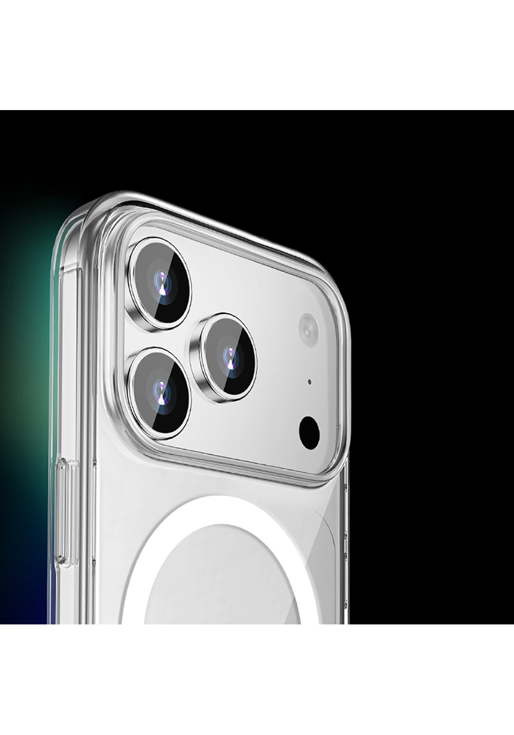 Apple iPhone 17 Pro Max Kılıf Manyetik Şarj Uyumlu Transparan Sert PC Wlons Pita Kapak