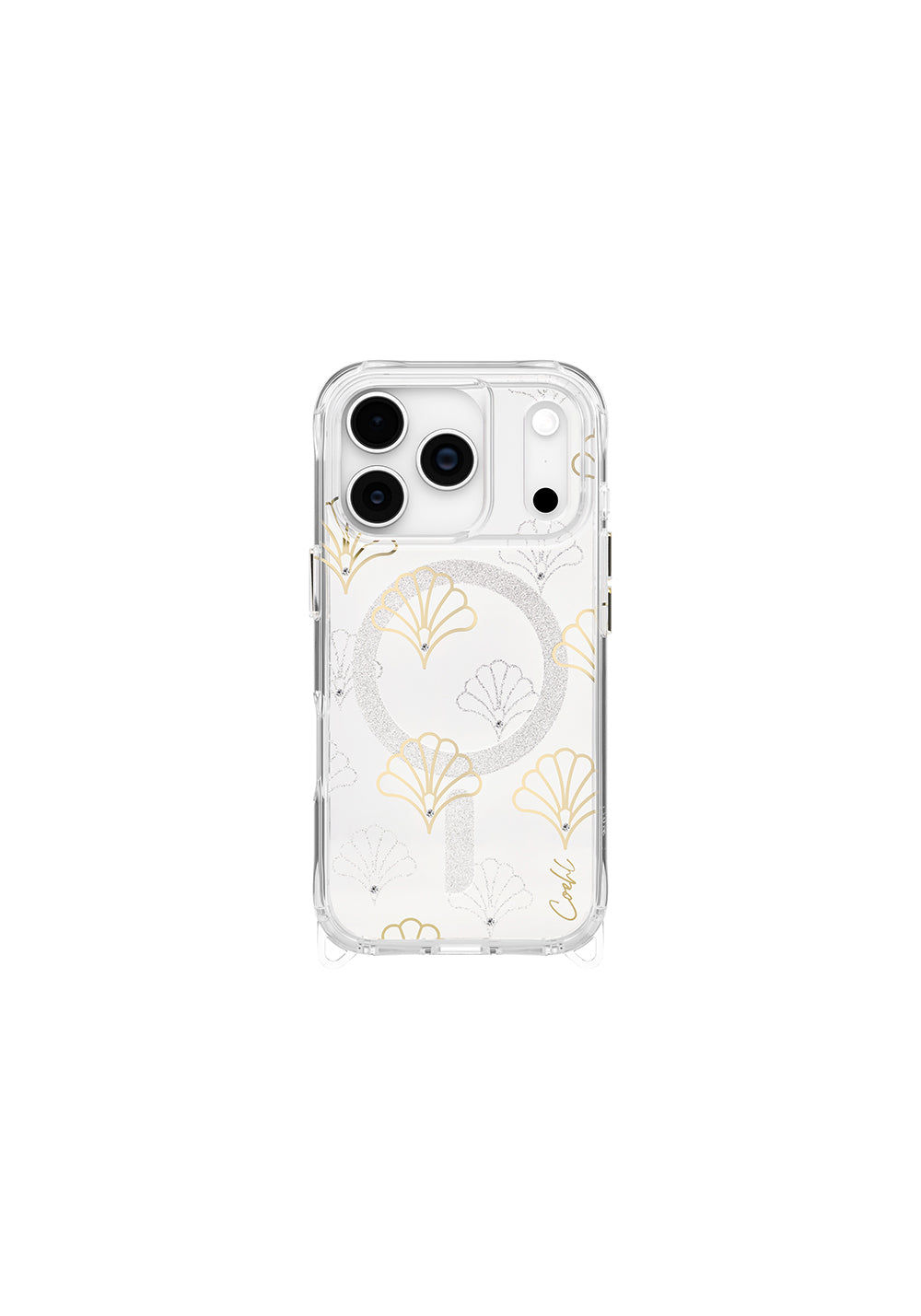 Apple iPhone 17 Pro Max Kılıf Manyetik Şarj Uyumlu Şeffaf Desenli Arka Yüzey Coehl Maree Kapak