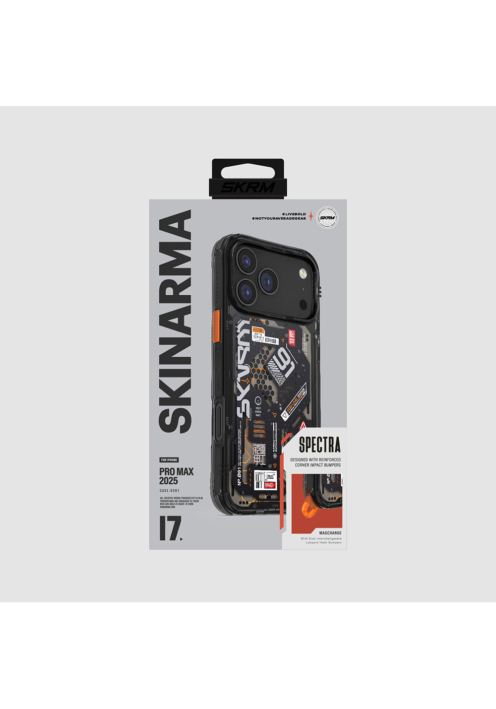 Apple iPhone 17 Pro Max Kılıf Desenli Airbag Tasarımlı Skinarma Spectra Kapak