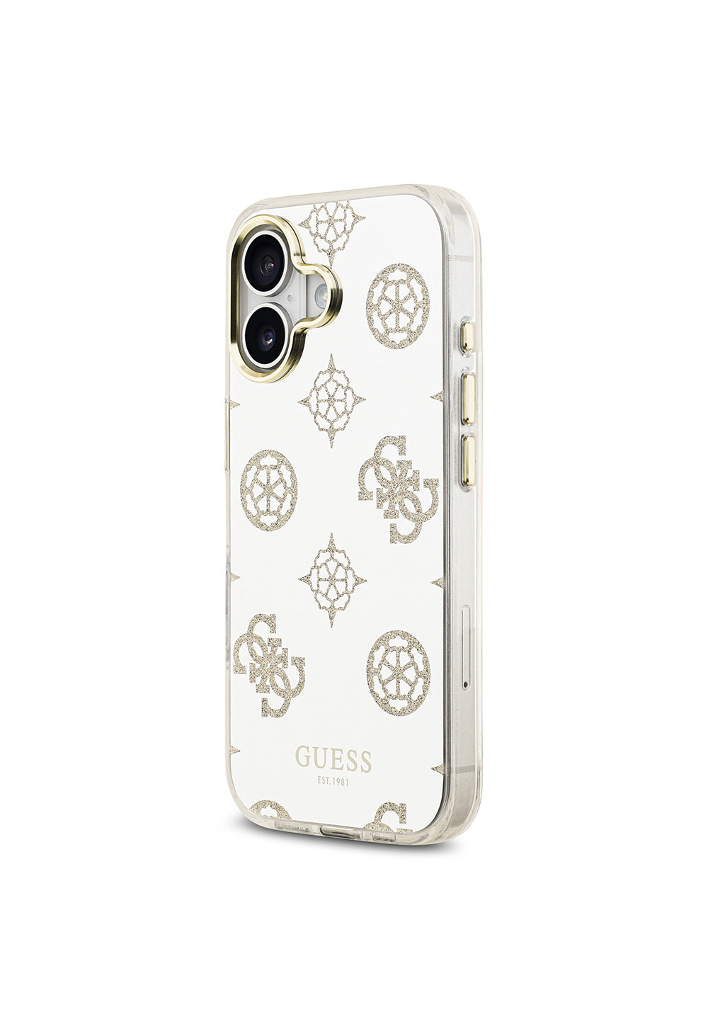 Apple iPhone 17 Kılıf Guess Orijinal Lisanslı Metal Kamera Çerçeveli Simli Aynalı Kapak