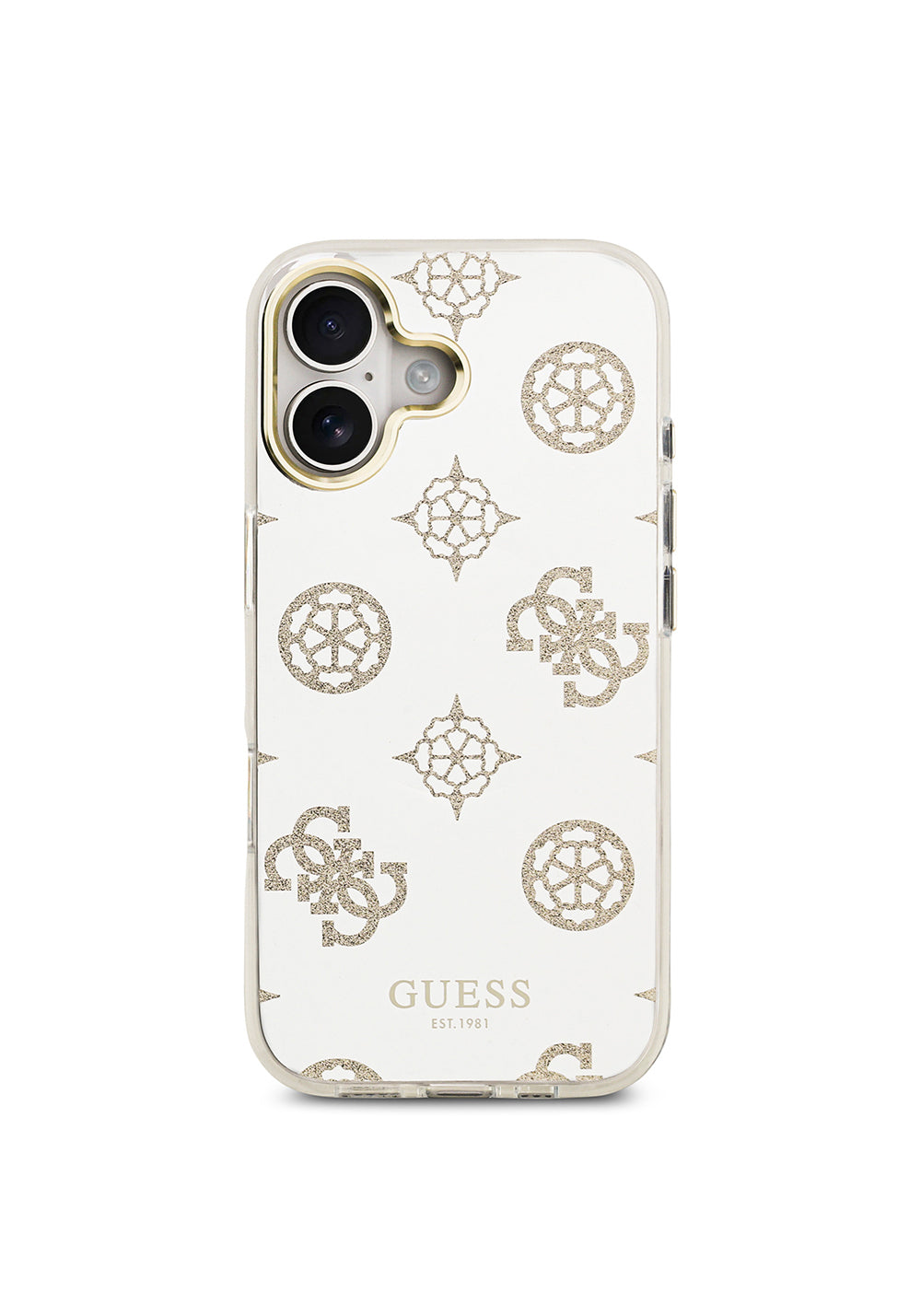 Apple iPhone 17 Kılıf Guess Orijinal Lisanslı Metal Kamera Çerçeveli Simli Aynalı Kapak