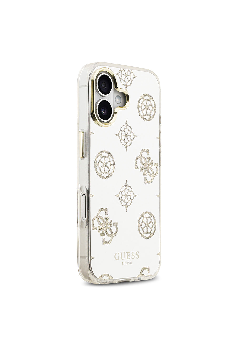 Apple iPhone 17 Kılıf Guess Orijinal Lisanslı Metal Kamera Çerçeveli Simli Aynalı Kapak