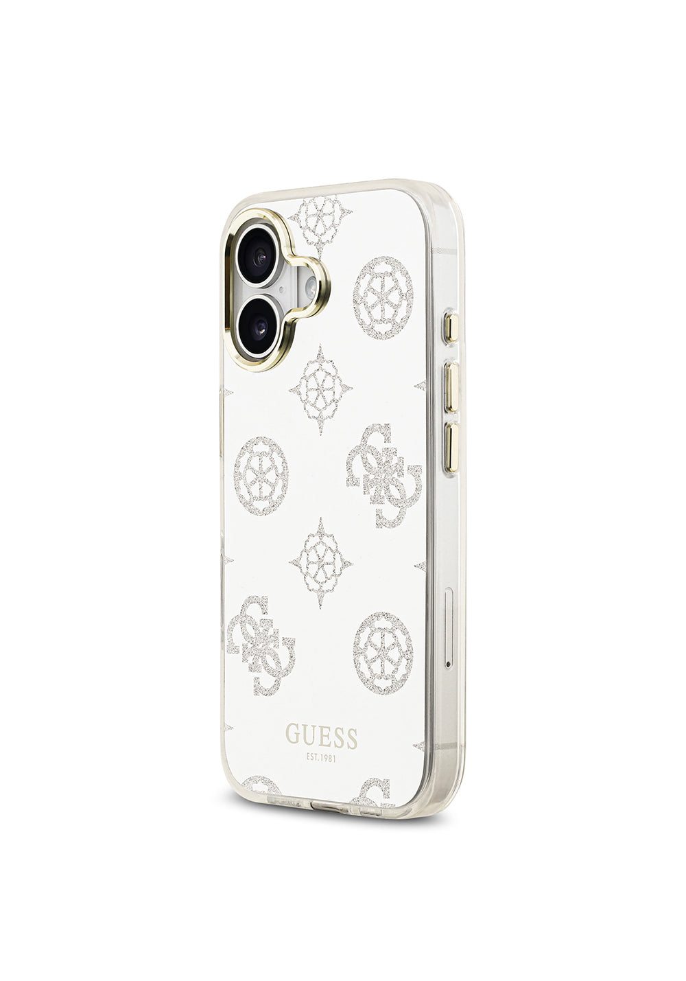 Apple iPhone 17 Kılıf Guess Orijinal Lisanslı Metal Kamera Çerçeveli Simli Aynalı Kapak