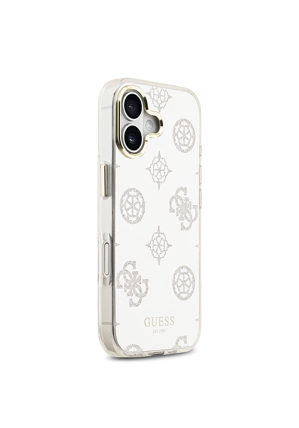 Apple iPhone 17 Kılıf Guess Orijinal Lisanslı Metal Kamera Çerçeveli Simli Aynalı Kapak