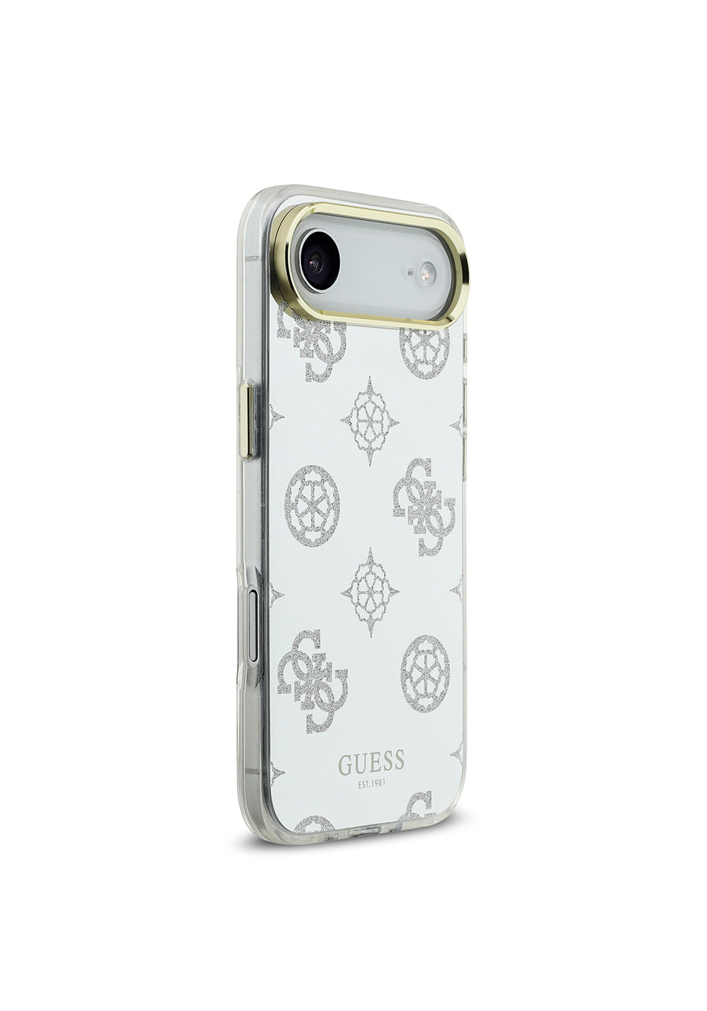 Apple iPhone 17 Air Kılıf Guess Orijinal Lisanslı Metal Kamera Çerçeveli Simli Aynalı Kapak