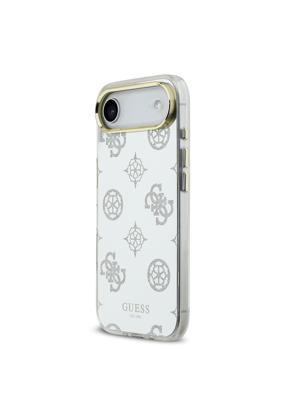 Apple iPhone 17 Air Kılıf Guess Orijinal Lisanslı Metal Kamera Çerçeveli Simli Aynalı Kapak