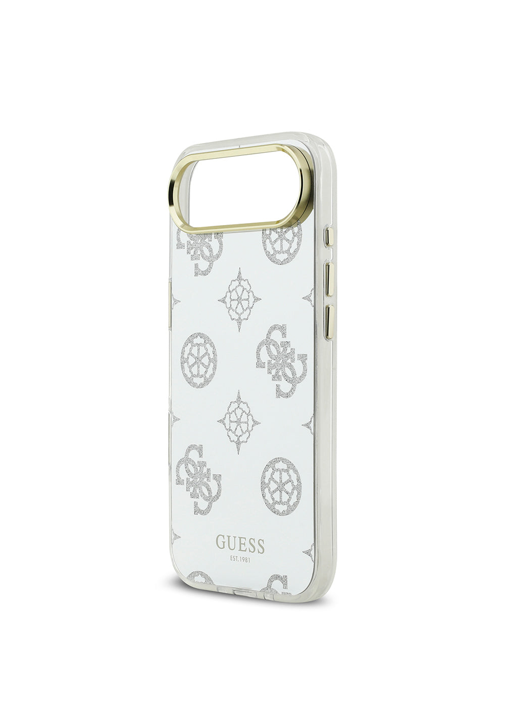 Apple iPhone 17 Air Kılıf Guess Orijinal Lisanslı Metal Kamera Çerçeveli Simli Aynalı Kapak