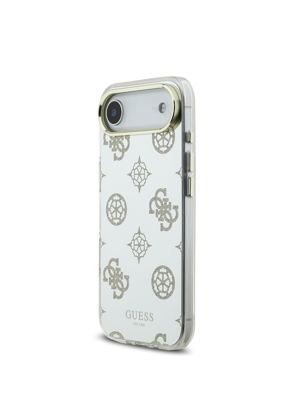 Apple iPhone 17 Air Kılıf Guess Orijinal Lisanslı Metal Kamera Çerçeveli Simli Aynalı Kapak