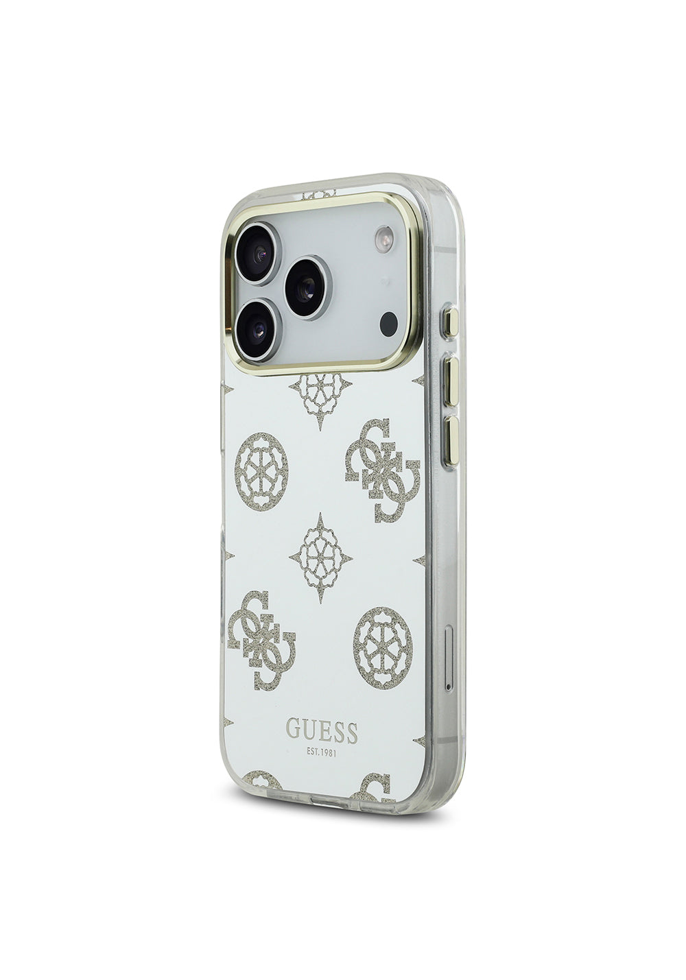 Apple iPhone 17 Pro Max Kılıf Guess Orijinal Lisanslı Metal Kamera Çerçeveli Simli Aynalı Kapak