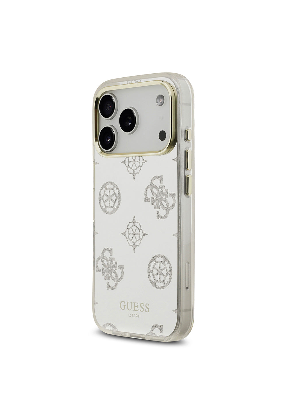 Apple iPhone 17 Pro Max Kılıf Guess Orijinal Lisanslı Metal Kamera Çerçeveli Simli Aynalı Kapak
