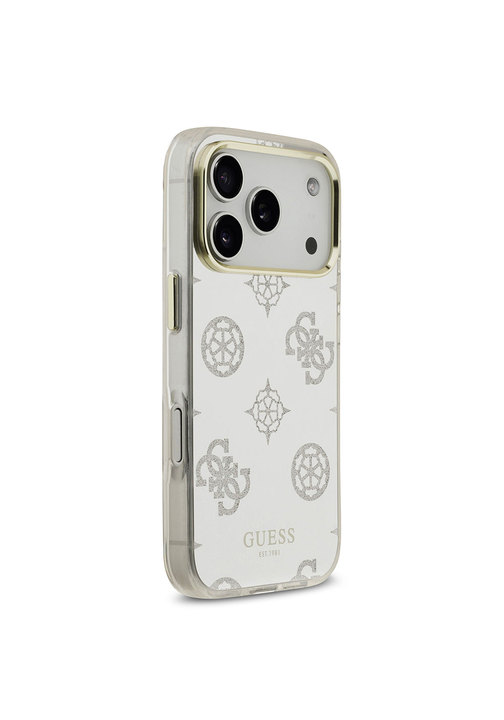 Apple iPhone 17 Pro Max Kılıf Guess Orijinal Lisanslı Metal Kamera Çerçeveli Simli Aynalı Kapak