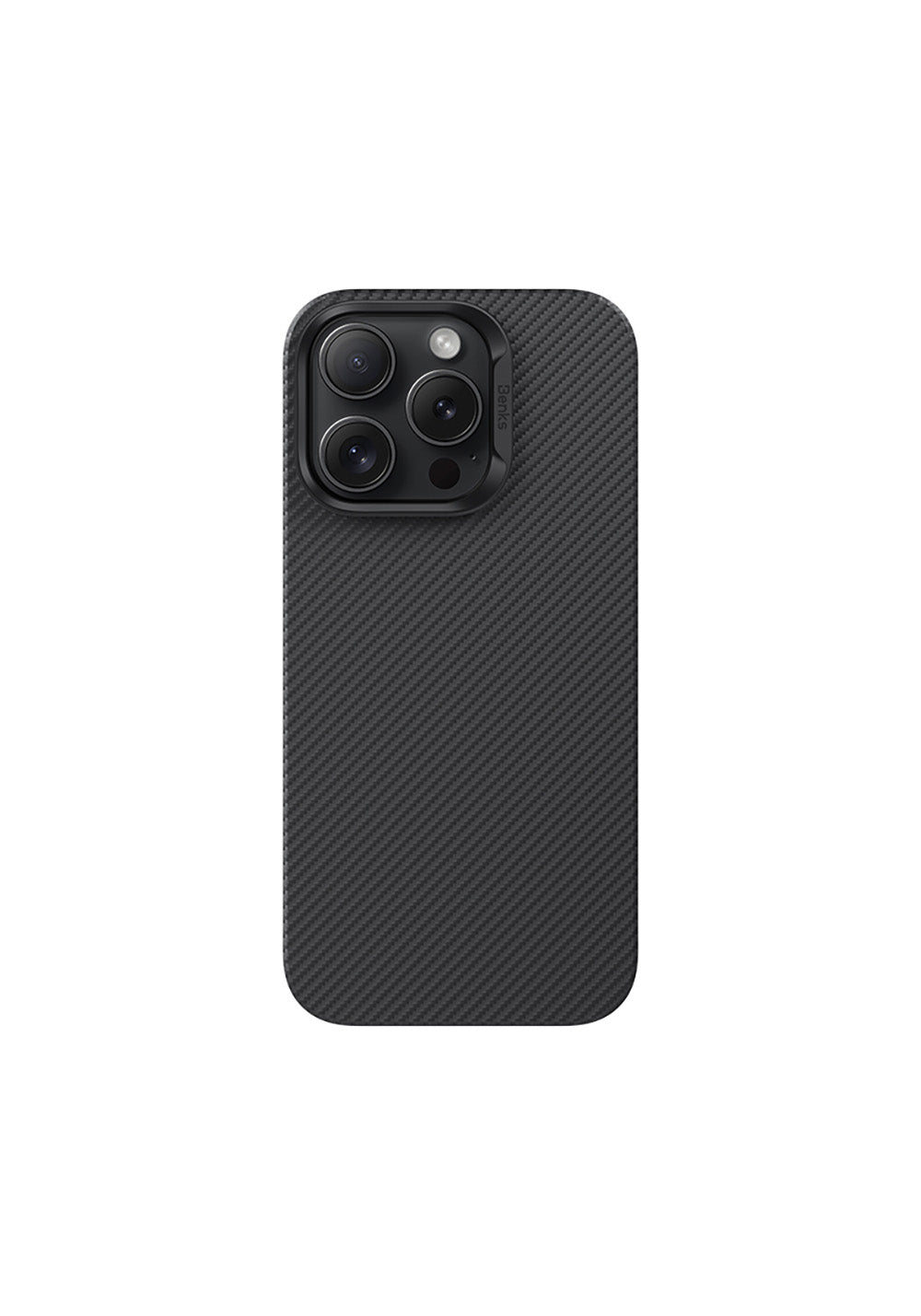 Apple iPhone 16 Pro Kılıf Benks Manyetik Şarj Uyumlu Metal Kamera Çerçeveli Magnetik ArmorAir 600D Kevlar Karbon Fiber Kapak