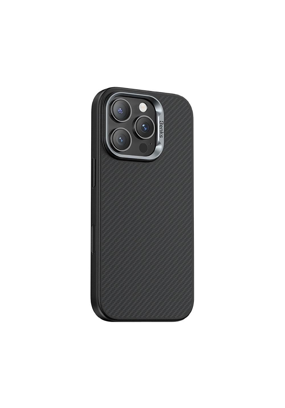 Apple iPhone 16 Pro Kılıf Karbon Fiber Manyetik Şarj Uyumlu Kamerra Kontrol Butonlu Benks Hybrid ArmorPro 600D Kevlar Kapak
